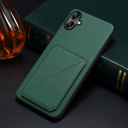 For Samsung Galaxy S24 Ultra 5G Denior Imitation Calf Leather Back Phone Case with Holder(Green) - Galaxy S24 Ultra 5G Cases by Denior | Online Shopping UK | buy2fix