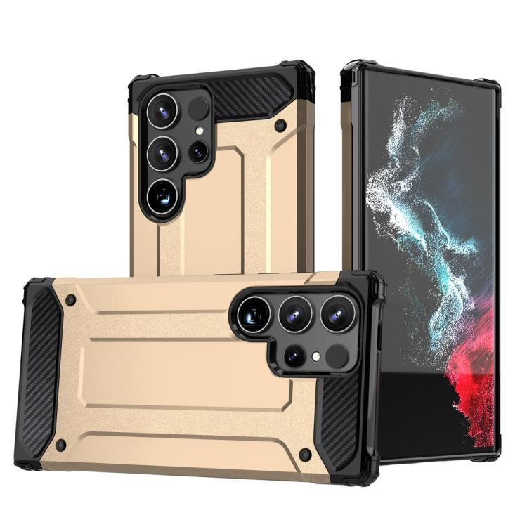 For Samsung Galaxy S25 Ultra 5G Magic Armor TPU Hybrid PC Phone Case(Gold) - Galaxy S25 Ultra 5G Cases by buy2fix | Online Shopping UK | buy2fix