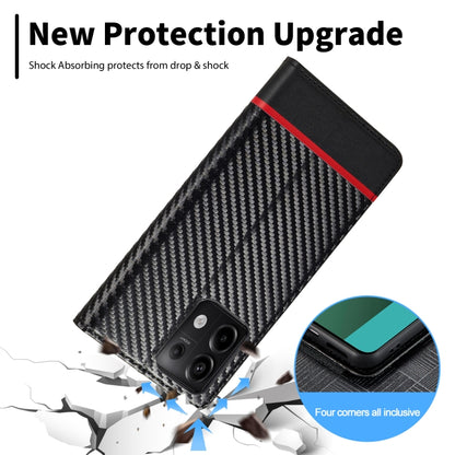 For Xiaomi Redmi 13C / Poco C65 LC.IMEEKE Carbon Fiber Texture Flip Leather Phone Case(Horizontal Black) - Xiaomi Cases by LC.IMEEKE | Online Shopping UK | buy2fix