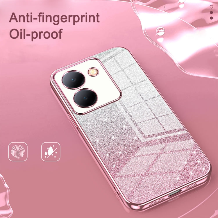 For vivo X100 Pro Gradient Glitter Powder Electroplated Phone Case(Pink) - X100 Pro Cases by imak | Online Shopping UK | buy2fix