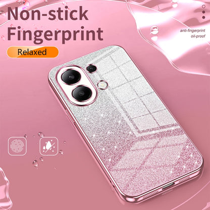 For Xiaomi Redmi Note 9 / 10X 4G Gradient Glitter Powder Electroplated Phone Case(Silver) - Xiaomi Cases by buy2fix | Online Shopping UK | buy2fix