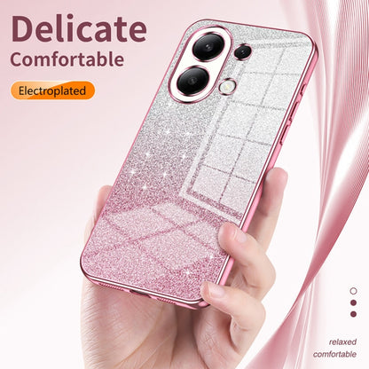 For Xiaomi Redmi Note 11 Global / Note 11S Gradient Glitter Powder Electroplated Phone Case(Transparent) - Xiaomi Cases by buy2fix | Online Shopping UK | buy2fix