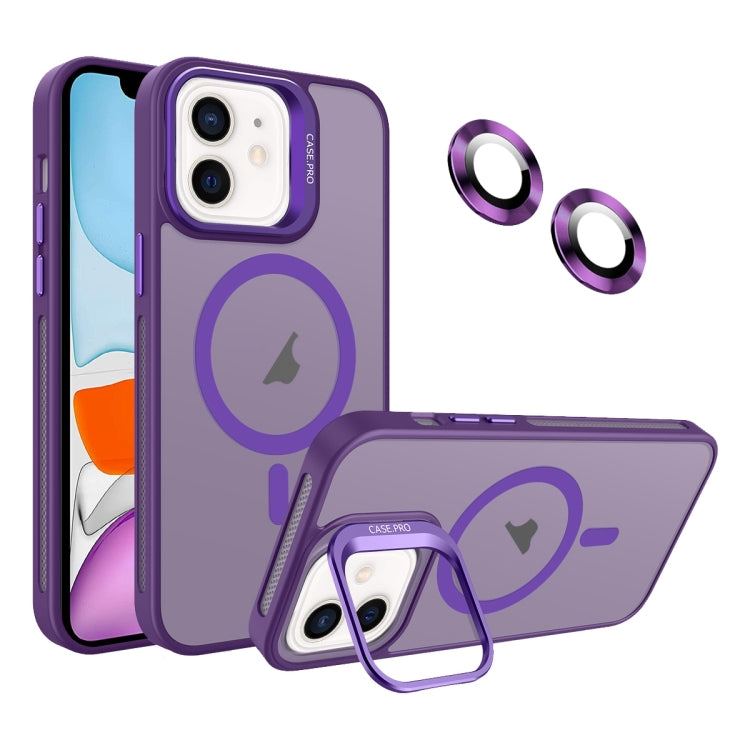 For iPhone 11 Invisible Lens Holder MagSafe Phone Case(Dark Purple) - iPhone 11 Cases by buy2fix | Online Shopping UK | buy2fix