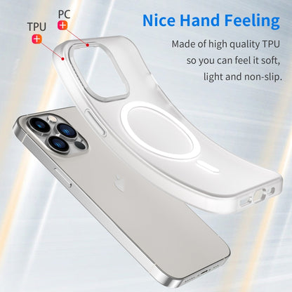 For iPhone 13 Pro MagSafe Frosted Translucent TPU + PC Full Coverage Phone Case(White) - iPhone 13 Pro Cases by buy2fix | Online Shopping UK | buy2fix