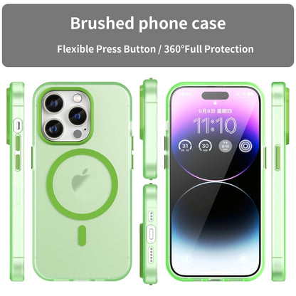 For iPhone 16 Pro MagSafe Frosted Translucent TPU + PC Full Coverage Phone Case(Green) - iPhone 16 Pro Cases by buy2fix | Online Shopping UK | buy2fix