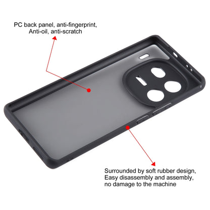 For vivo iQOO 12 Pro Fine Pore Matte Black TPU + PC Phone Case - iQOO 12 Pro Cases by buy2fix | Online Shopping UK | buy2fix