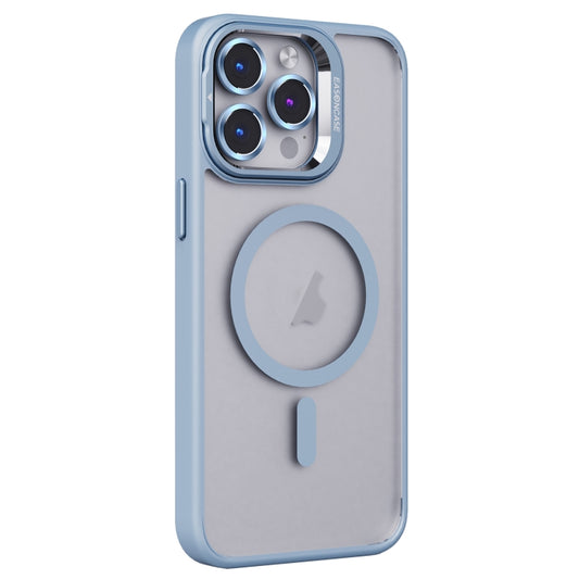 For iPhone 14 Pro Invisible Lens Holder PC + TPU Frosted MagSafe Phone Case(Blue) - iPhone 14 Pro Cases by buy2fix | Online Shopping UK | buy2fix