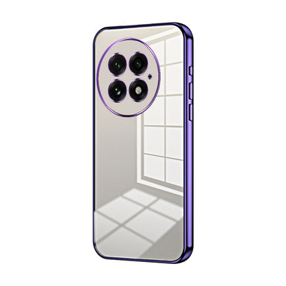 For OnePlus 13 Transparent Plating Fine Hole Phone Case(Purple) - OnePlus Cases by buy2fix | Online Shopping UK | buy2fix