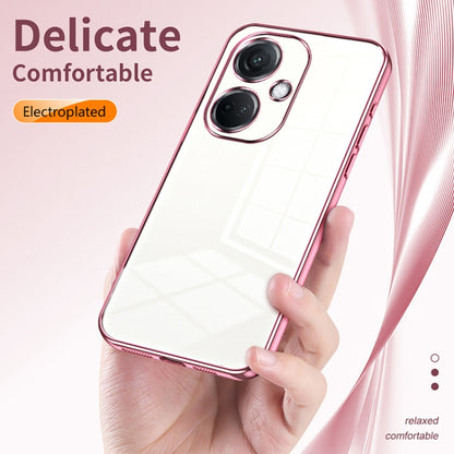 For OPPO K11 Transparent Plating Fine Hole Phone Case(Transparent) - OPPO Cases by buy2fix | Online Shopping UK | buy2fix