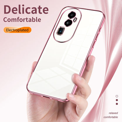 For OPPO Reno10 Pro+ Transparent Plating Fine Hole Phone Case(Gold) - OPPO Cases by buy2fix | Online Shopping UK | buy2fix