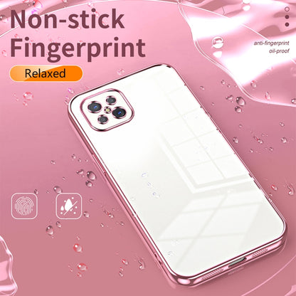 For OPPO A92s / Reno4 Z 5G Transparent Plating Fine Hole Phone Case(Gold) - OPPO Cases by buy2fix | Online Shopping UK | buy2fix