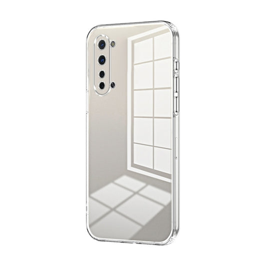 For OPPO Reno3 5G / Find X2 Lite Transparent Plating Fine Hole Phone Case(Transparent) - OPPO Cases by buy2fix | Online Shopping UK | buy2fix