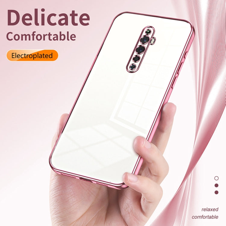 For OPPO Reno2 Z / Reno2 F Transparent Plating Fine Hole Phone Case(Silver) - OPPO Cases by buy2fix | Online Shopping UK | buy2fix