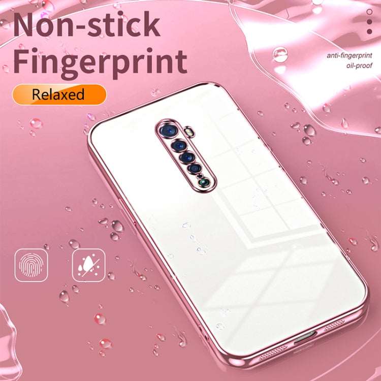 For OPPO Reno2 Transparent Plating Fine Hole Phone Case(Green) - OPPO Cases by buy2fix | Online Shopping UK | buy2fix