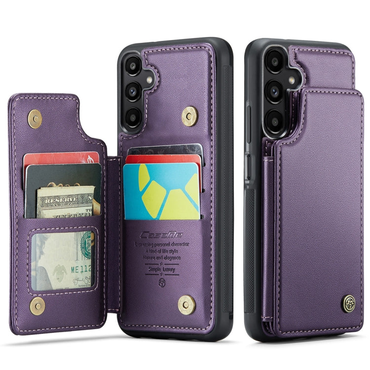 For Samsung Galaxy A25 4G CaseMe C22 PC+TPU Business Style RFID Anti-theft Leather Phone Case(Purple) - Galaxy Phone Cases by CaseMe | Online Shopping UK | buy2fix