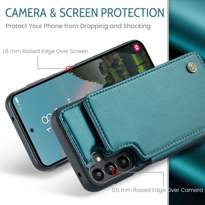 For Samsung Galaxy A55 5G CaseMe C22 PC+TPU Business Style RFID Anti-theft Leather Phone Case(Blue Green) - Galaxy Phone Cases by CaseMe | Online Shopping UK | buy2fix