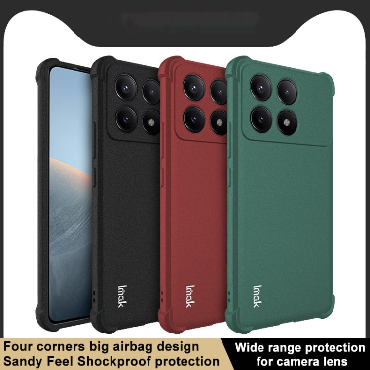 For Xiaomi Redmi K70 5G / K70 Pro 5G imak Shockproof Airbag TPU Phone Case(Matte Red) - K70 Pro Cases by imak | Online Shopping UK | buy2fix