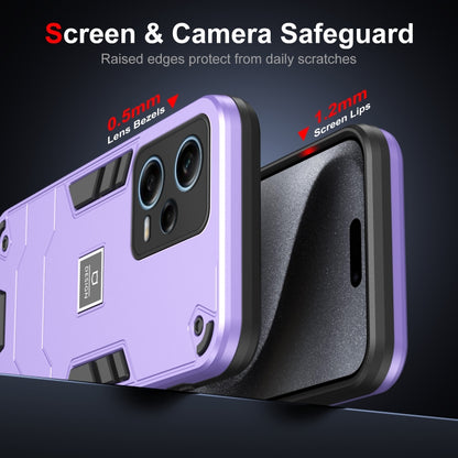 For Xiaomi Redmi Note 12 Pro Global 2 in 1 Shockproof Phone Case(Purple) - Xiaomi Cases by buy2fix | Online Shopping UK | buy2fix