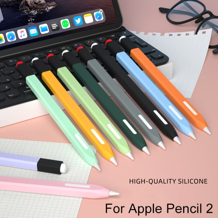 For Apple Pencil 2 Retro Pencil Style Stylus Pen Protective Case(Turquoise) - Pencil Accessories by buy2fix | Online Shopping UK | buy2fix