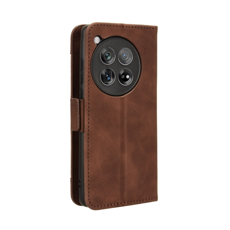 For OnePlus 12 Skin Feel Calf Texture Card Slots Leather Phone Case(Brown) - OnePlus Cases by buy2fix | Online Shopping UK | buy2fix