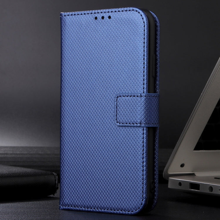 For OnePlus 12 Diamond Texture Leather Phone Case(Blue) - OnePlus Cases by buy2fix | Online Shopping UK | buy2fix