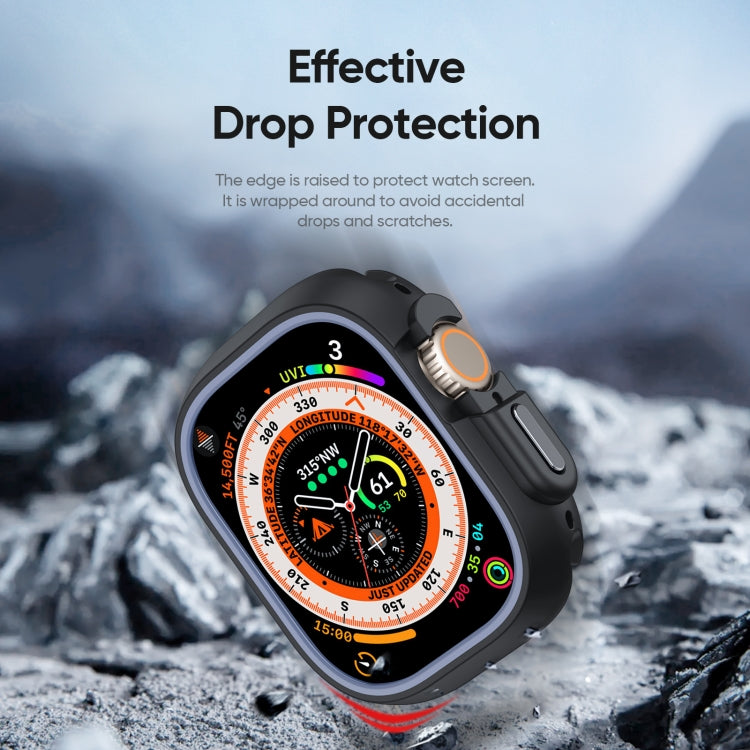 For Apple Watch Ultra 2 49mm / Ultra 49mm DUX DUCIS Bamo Series Hollow PC + TPU Watch Protective Case(Black+Grey) - Watch Cases by DUX DUCIS | Online Shopping UK | buy2fix