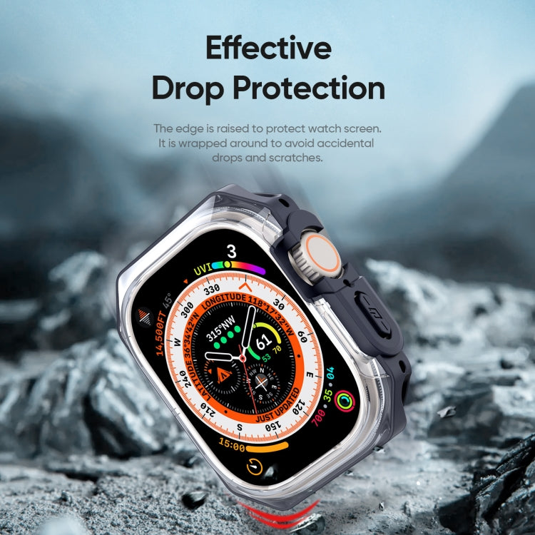 For Apple Watch Ultra 2 49mm / Ultra 49mm DUX DUCIS Tamo Series Hollow PC + TPU Watch Protective Case(Transparent Midnight) - Watch Cases by DUX DUCIS | Online Shopping UK | buy2fix