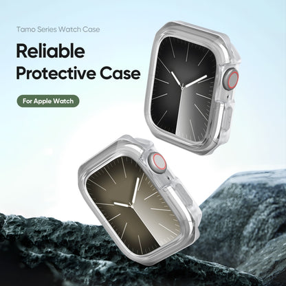 For Apple Watch 9 / 8 / 7 41mm DUX DUCIS Tamo Series Hollow PC + TPU Watch Protective Case(Transparent White) - Watch Cases by DUX DUCIS | Online Shopping UK | buy2fix