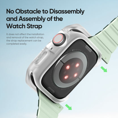 For Apple Watch 9 / 8 / 7 41mm DUX DUCIS Tamo Series Hollow PC + TPU Watch Protective Case(Transparent White) - Watch Cases by DUX DUCIS | Online Shopping UK | buy2fix