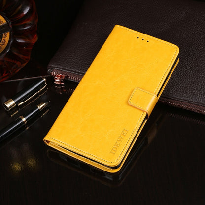 For Motorola Edge 40 Neo idewei Crazy Horse Texture Leather Phone Case(Yellow) - Motorola Cases by idewei | Online Shopping UK | buy2fix