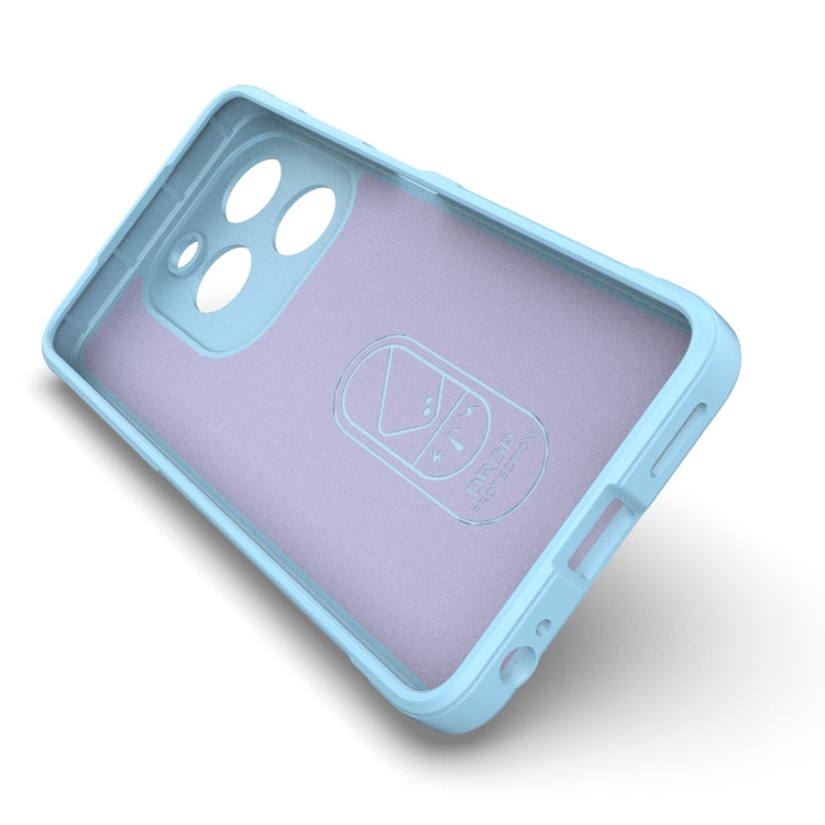 For Infinix Smart 8 Magic Shield TPU + Flannel Phone Case(Dark Blue) - Infinix Cases by buy2fix | Online Shopping UK | buy2fix