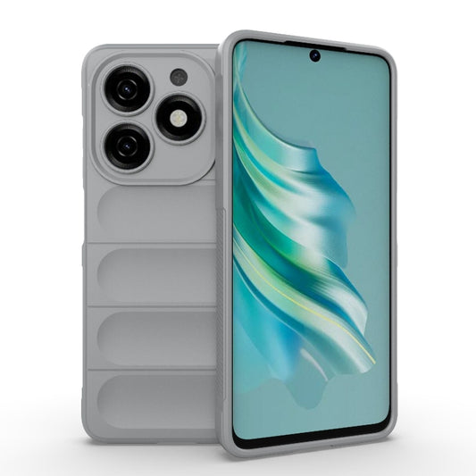 For Tecno Spark 20 Magic Shield TPU + Flannel Phone Case(Grey) - Tecno Cases by buy2fix | Online Shopping UK | buy2fix