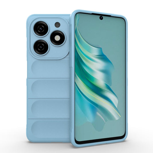 For Tecno Spark 20 Magic Shield TPU + Flannel Phone Case(Light Blue) - Tecno Cases by buy2fix | Online Shopping UK | buy2fix