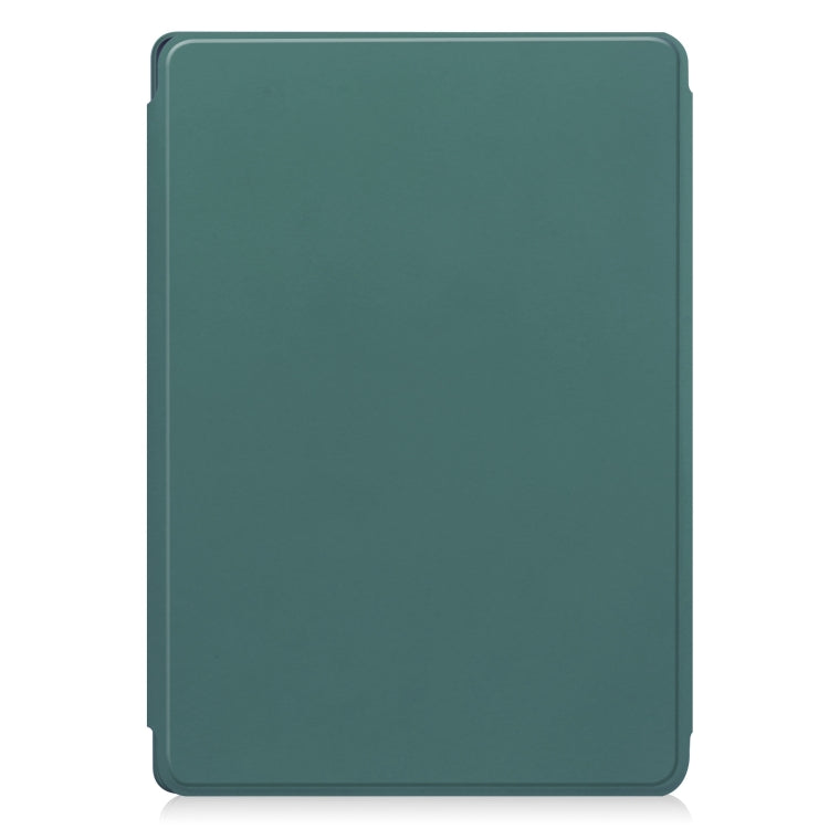 For Lenovo Tab M11/Xiaoxin Pad 11 2024 360 Rotation Transparent Smart Leather Case(Dark Green) - Lenovo by buy2fix | Online Shopping UK | buy2fix