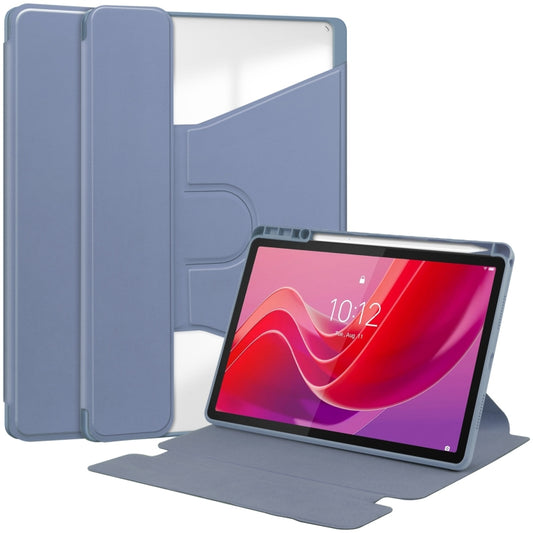 For Lenovo Tab M11/Xiaoxin Pad 11 2024 360 Rotation Transparent Smart Leather Case(Lavender) - Lenovo by buy2fix | Online Shopping UK | buy2fix