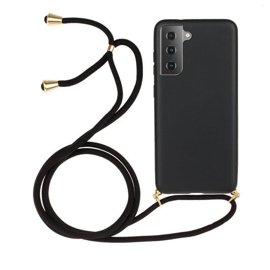 For Samsung Galaxy A05s EU Wheat Straw Material + TPU Phone Case with Lanyard(Black) - Galaxy Phone Cases by buy2fix | Online Shopping UK | buy2fix