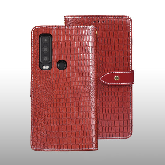 For CAT S75 idewei Crocodile Texture Leather Phone Case(Red) - More Brand by idewei | Online Shopping UK | buy2fix