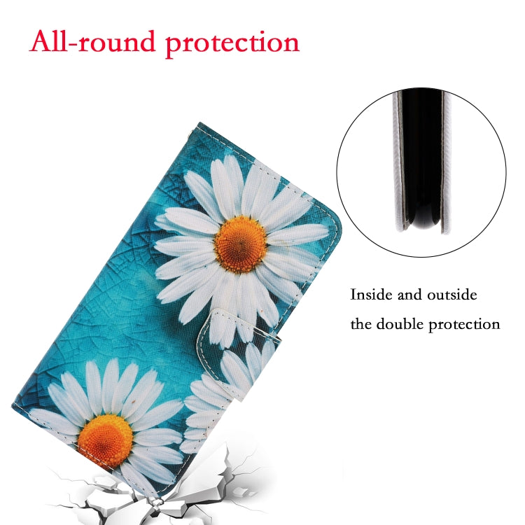 For Samsung Galaxy A55 Colored Drawing Pattern Flip Leather Phone Case(Daisy) - Galaxy Phone Cases by buy2fix | Online Shopping UK | buy2fix