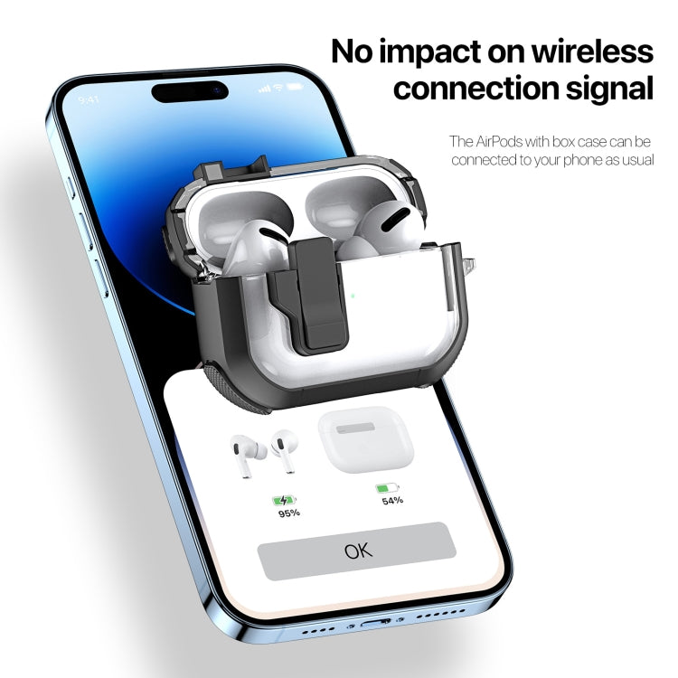 For AirPods 3 DUX DUCIS PECN Series Split Two-color Transparent Earphone Case with Hook(Blue Black) - For AirPods 3 by DUX DUCIS | Online Shopping UK | buy2fix