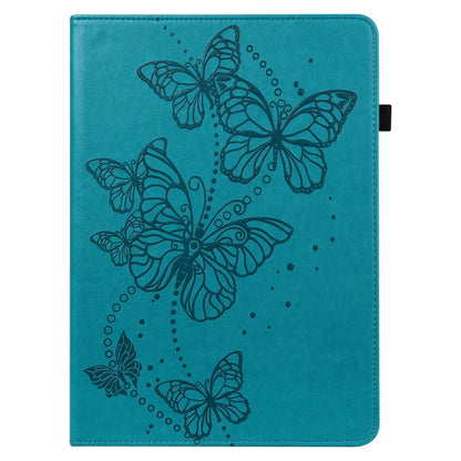 For Lenovo Tab M11 / Xiaoxin Pad 11 2024 Embossed Butterfly Pattern Leather Tablet Case(Blue) - Lenovo by buy2fix | Online Shopping UK | buy2fix