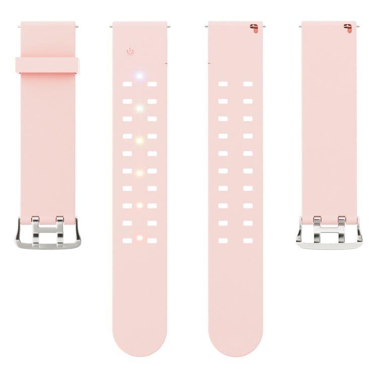 For Apple Watch SE 2023 40mm Luminous Colorful Light Silicone Watch Band(Pink) - Watch Bands by buy2fix | Online Shopping UK | buy2fix