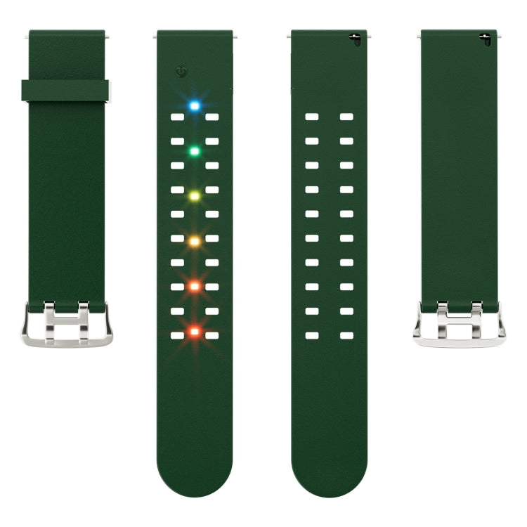 For Apple Watch Series 6 44mm Luminous Colorful Light Silicone Watch Band(Green) - Watch Bands by buy2fix | Online Shopping UK | buy2fix