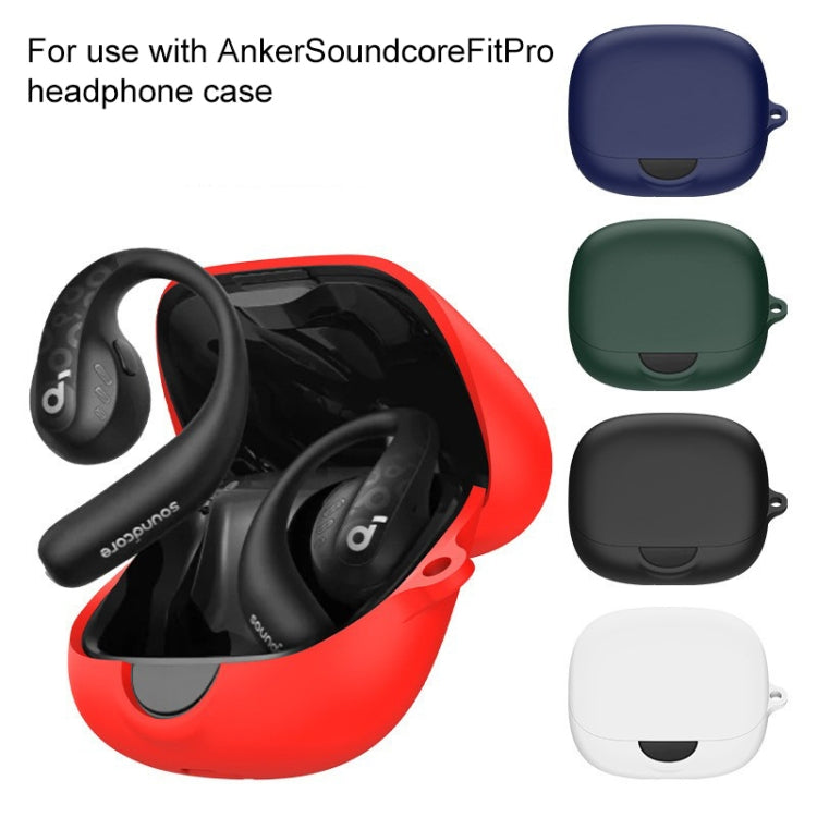 For Anker Soundcore AeroFit  Pro Wireless Earphone Silicone Protective Case(Red) - Other Earphone Case by buy2fix | Online Shopping UK | buy2fix