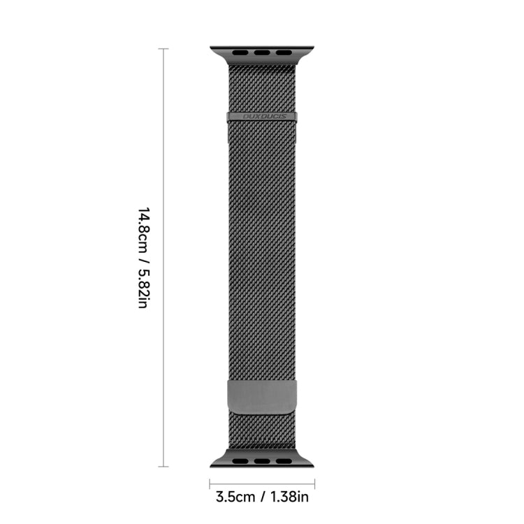 For Apple Watch Series 9 41mm DUX DUCIS Milanese Pro Series Stainless Steel Watch Band(Black) - Watch Bands by DUX DUCIS | Online Shopping UK | buy2fix