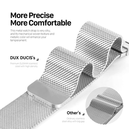 For Apple Watch Ultra 49mm DUX DUCIS Milanese Pro Series Stainless Steel Watch Band(Silver) - Watch Bands by DUX DUCIS | Online Shopping UK | buy2fix