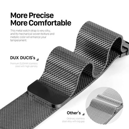 For Apple Watch Series 8 45mm DUX DUCIS Milanese Pro Series Stainless Steel Watch Band(Black) - Watch Bands by DUX DUCIS | Online Shopping UK | buy2fix