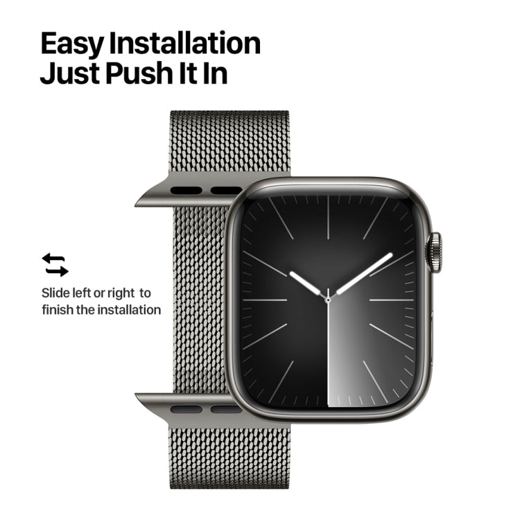 For Apple Watch Series 5 40mm DUX DUCIS Milanese Pro Series Stainless Steel Watch Band(Graphite) - Watch Bands by DUX DUCIS | Online Shopping UK | buy2fix