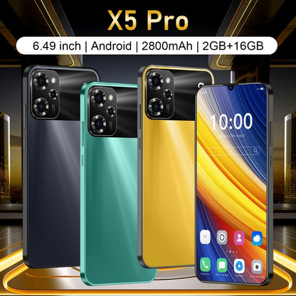 X5 Pro / X17, 2GB+16GB, 6.49 inch Face Identification Android 8.1 MTK6580A Quad Core, Network: 3G, Dual SIM(Yellow) -  by buy2fix | Online Shopping UK | buy2fix