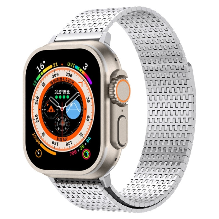 For Apple Watch Series 3 38mm Milanese Loop Magnetic Clasp Stainless Steel Watch Band(Silver) - Watch Bands by buy2fix | Online Shopping UK | buy2fix