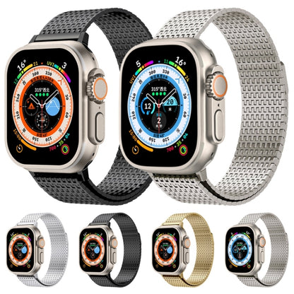 For Apple Watch Series 8 41mm Milanese Loop Magnetic Clasp Stainless Steel Watch Band(Titanium Gold) - Watch Bands by buy2fix | Online Shopping UK | buy2fix